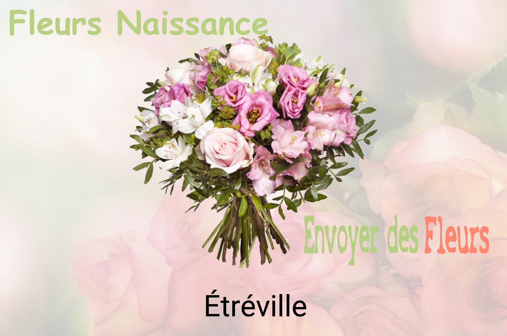 Bouquet de fleurs de naissance livré à Étréville