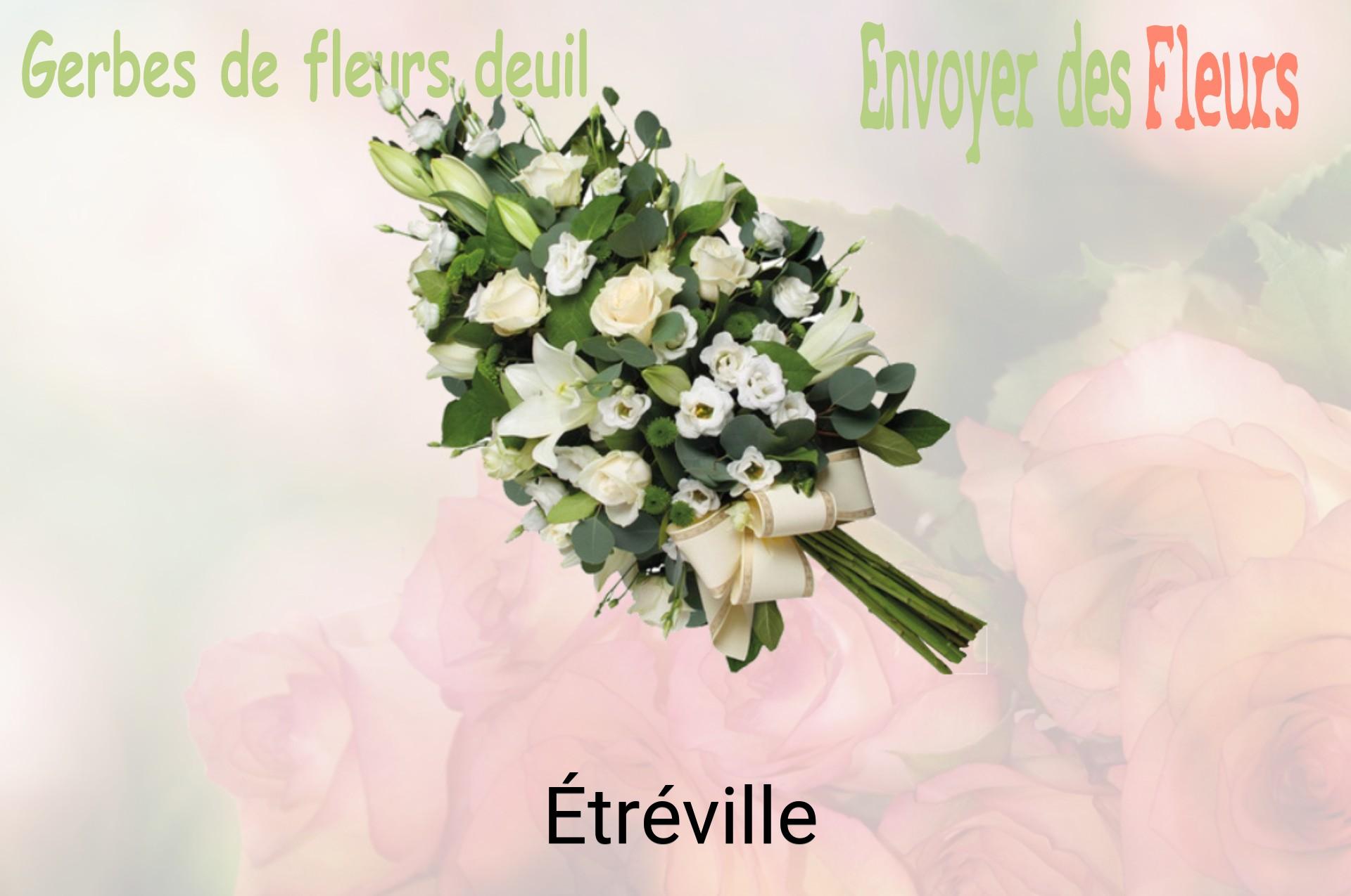 Gerbe de fleurs de deuil livrée à Étréville